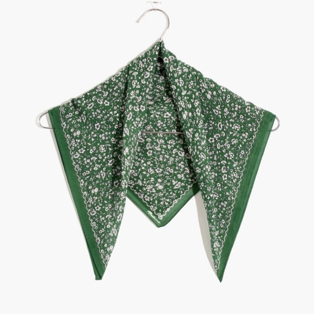 Madewell Floral Green Bandana